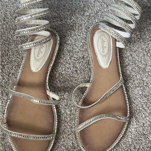 Silver Strappy Sandals